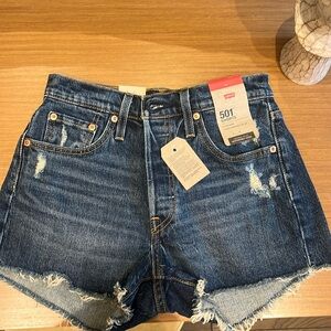 Levi High Rise 501 Shorts